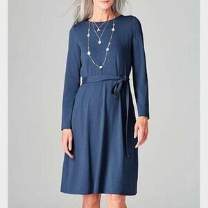 J. Jill Twilight Wearever Belted A-Line Dress XS